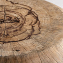 Mesa de centro de madera de tamarindo en color marrón envejecido – detalle