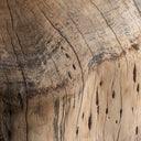 Mesa de centro de madera de tamarindo en color marrón envejecido – detalle