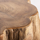 Mesa de centro de madera de teca en color marrón 50 x 42 cm – detalle