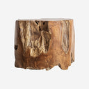 Mesa de centro de madera de teca en color marrón 50 x 42 cm