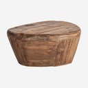Mesa de centro de madera de teca en color marrón de líneas contemporáneas – 70 x 60 x 34 cm