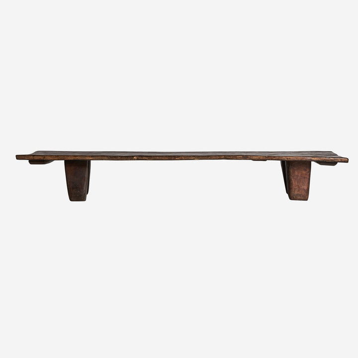 Mesa de centro de madera de teca en color marrón envejecido
