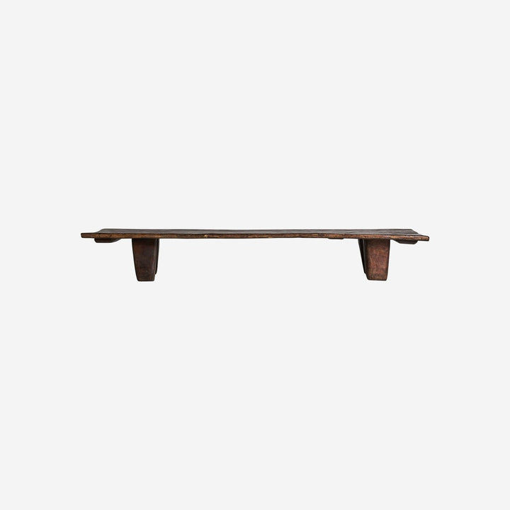 Mesa de centro de madera de teca en color marrón envejecido