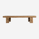 Mesa de centro de madera de teca en color marrón natural