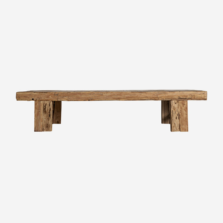 Mesa de centro de madera de teca en color marrón natural