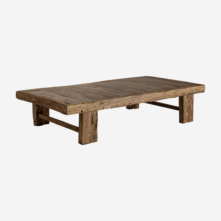 Mesa de centro de madera de teca en color marrón natural