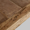 Mesa de centro de madera de teca en color marrón natural – detalle
