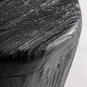 Mesa de centro de madera de teca en color negro – detalle