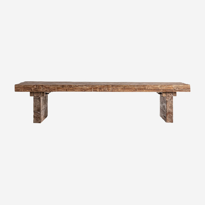 Mesa de centro de madera de teca reciclada en color marrón 150 x 60 x 35 cm