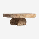 Mesa de centro de madera de teca reciclada en color marrón 90 x 30 cm