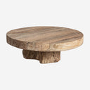 Mesa de centro de madera de teca reciclada en color marrón 90 x 30 cm
