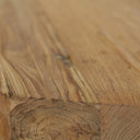 Mesa de centro de madera de teca reciclada en color marrón 90 x 30 cm – detalle