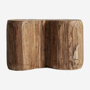 Mesa de centro de madera de teca reciclada en color marrón claro 70 x 55 x 46 cm