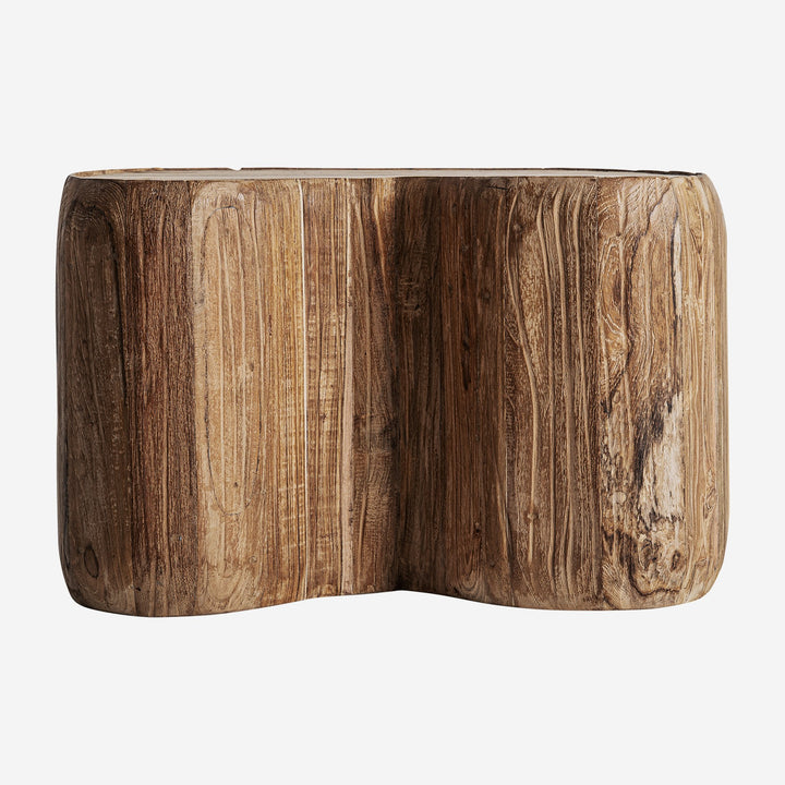 Mesa de centro de madera de teca reciclada en color marrón claro 70 x 55 x 46 cm