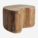 Mesa de centro de madera de teca reciclada en color marrón claro 70 x 55 x 46 cm