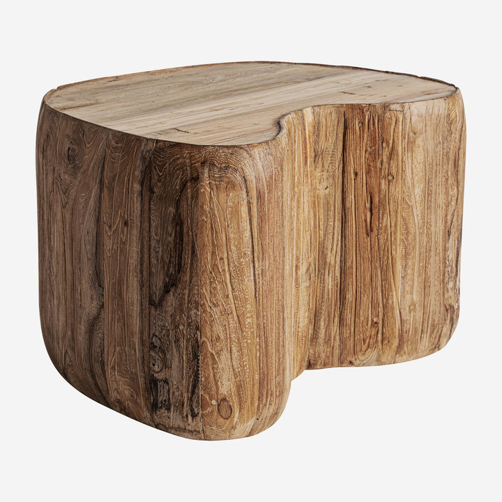 Mesa de centro de madera de teca reciclada en color marrón claro 70 x 55 x 46 cm