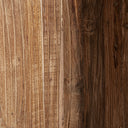 Mesa de centro de madera de teca reciclada en color marrón claro 70 x 55 x 46 cm – detalle