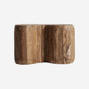 Mesa de centro de madera de teca reciclada en color marrón claro 70 x 55 x 46 cm