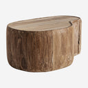 Mesa de centro de madera de teca reciclada en color marrón claro 90 x 60 x 40 cm