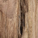 Mesa de centro de madera de teca reciclada en color marrón claro 90 x 60 x 40 cm – detalle