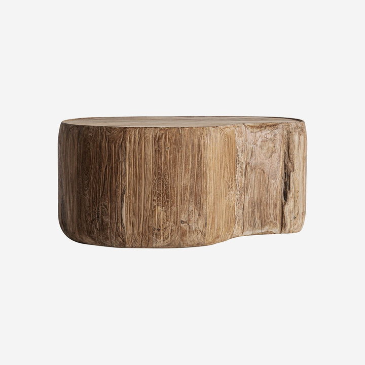 Mesa de centro de madera de teca reciclada en color marrón claro 90 x 60 x 40 cm