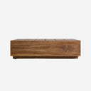 Mesa de centro de madera de teca reciclada en color marrón natural 80 x 29 cm