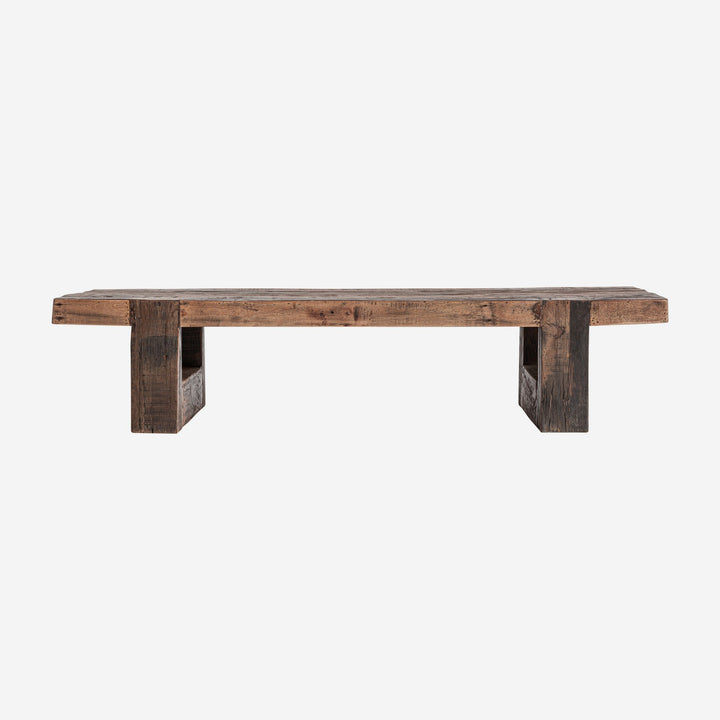 Mesa de centro de madera recuperada en color marrón