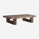Mesa de centro de madera recuperada en color marrón