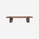 Mesa de centro de madera recuperada en color marrón