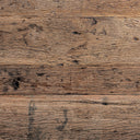 Mesa de centro de madera recuperada y hierro en color marrón – detalle