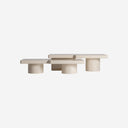 Mesa de centro de MDF en color beige brillo (juego de 2)