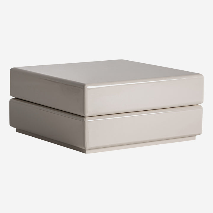 Mesa de centro de MDF en color blanco roto
