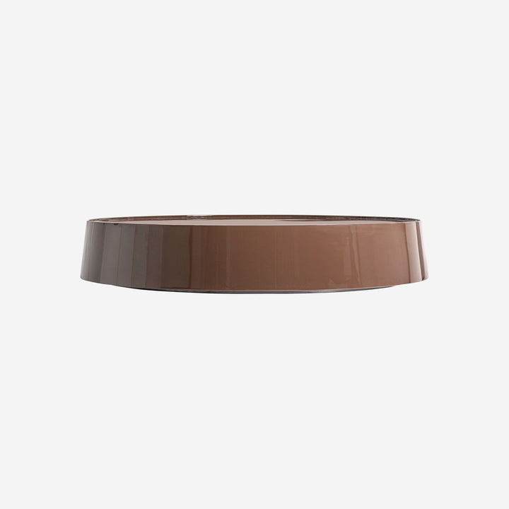 Mesa de centro de MDF en color marrón brillo