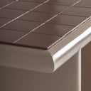 Mesa de centro de MDF y cerámica en color beige – detalle