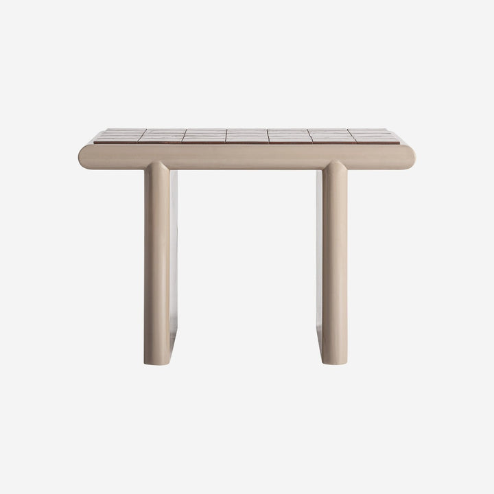 Mesa de centro de MDF y cerámica en color beige