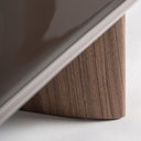 Mesa de centro de MDF y chapa de madera en color chocolate brillo – detalle