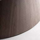 Mesa de centro de MDF y chapa de nogal en color topo – detalle