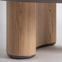 Mesa de centro de MDF y madera contrachapada en color marrón claro – detalle