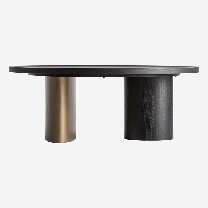 Mesa de centro de MDF y madera contrachapada en color negro