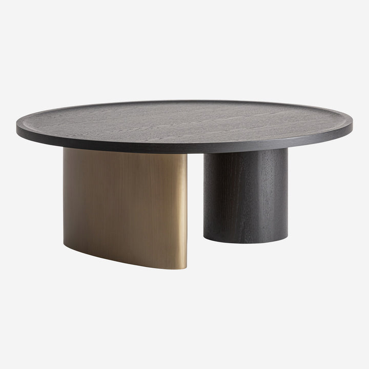 Mesa de centro de MDF y madera contrachapada en color negro