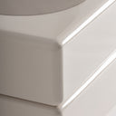 Mesa de centro de MDF y poliuretano en color crema – detalle
