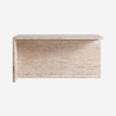 Mesa de centro de travertino en color beige mate
