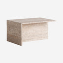 Mesa de centro de travertino en color beige mate