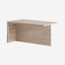 Mesa de centro de travertino en color beige mate