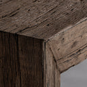 Mesa de centro en color marrón envejecido – 180 x 70 x 40 cm / Madera recuperada – detalle
