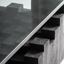 Mesa de centro en color negro de líneas contemporáneas – detalle