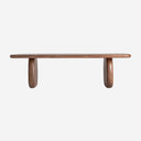 Mesa de comedor de madera de acacia en color marrón