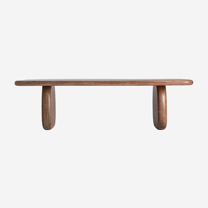 Mesa de comedor de madera de acacia en color marrón