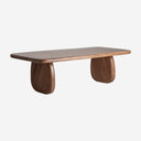 Mesa de comedor de madera de acacia en color marrón