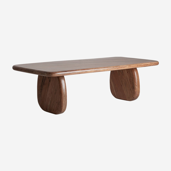 Mesa de comedor de madera de acacia en color marrón